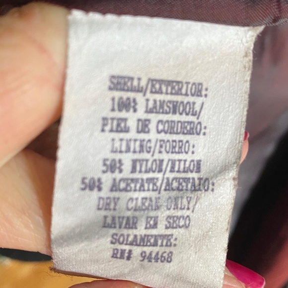 Liz Claiborne black lambs wool coat - Picture 6 of 6